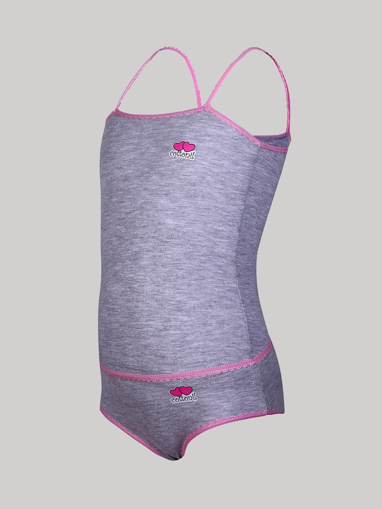 طقم بناتي هارت توب و كيلوت - cottonilstore