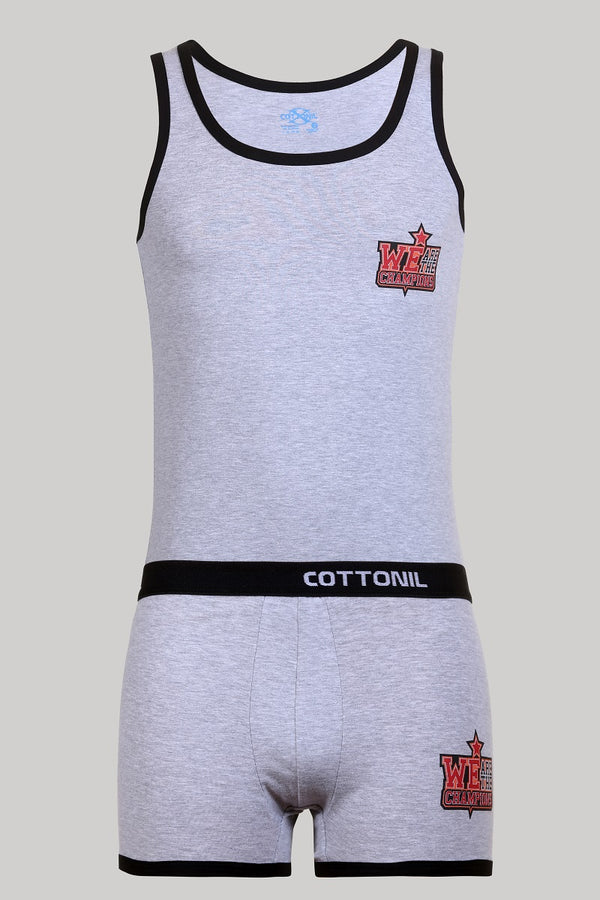 طقم ريلاكس حمالة + بوكسر - cottonilstore