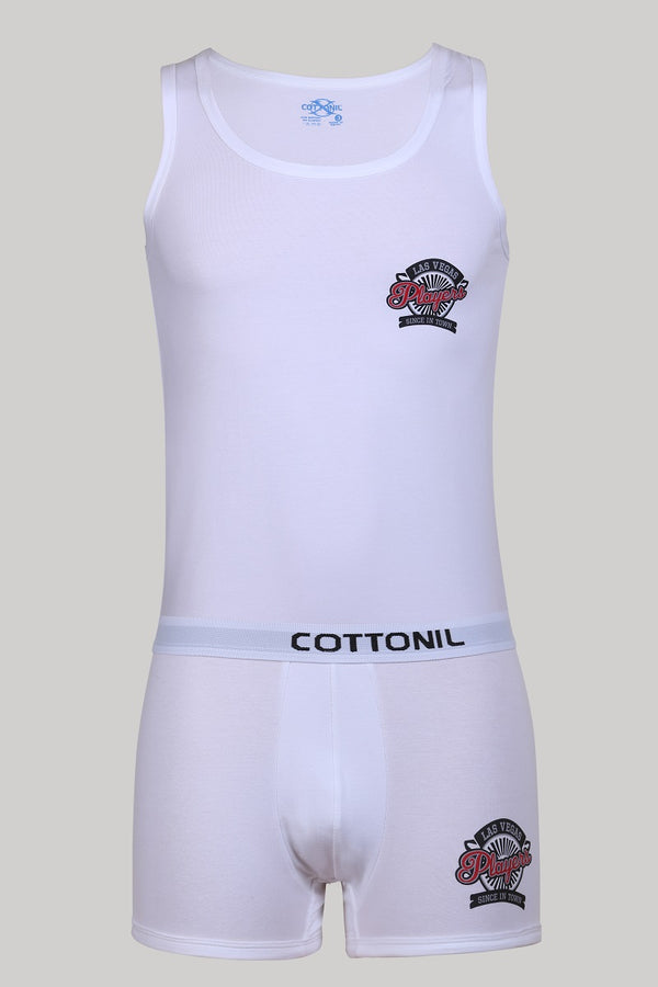 طقم ريلاكس حمالة + بوكسر - cottonilstore