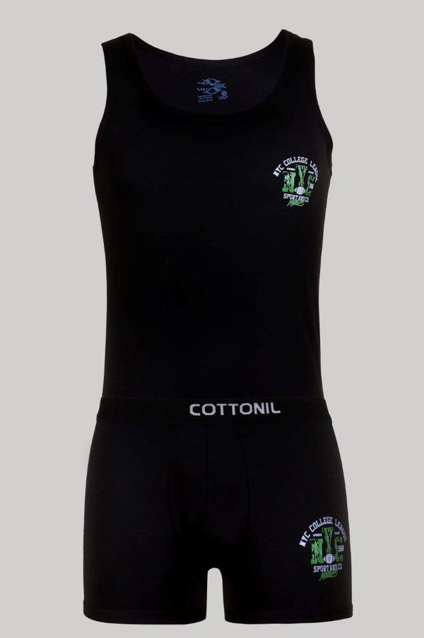 طقم ريلاكس حمالة + بوكسر - cottonilstore