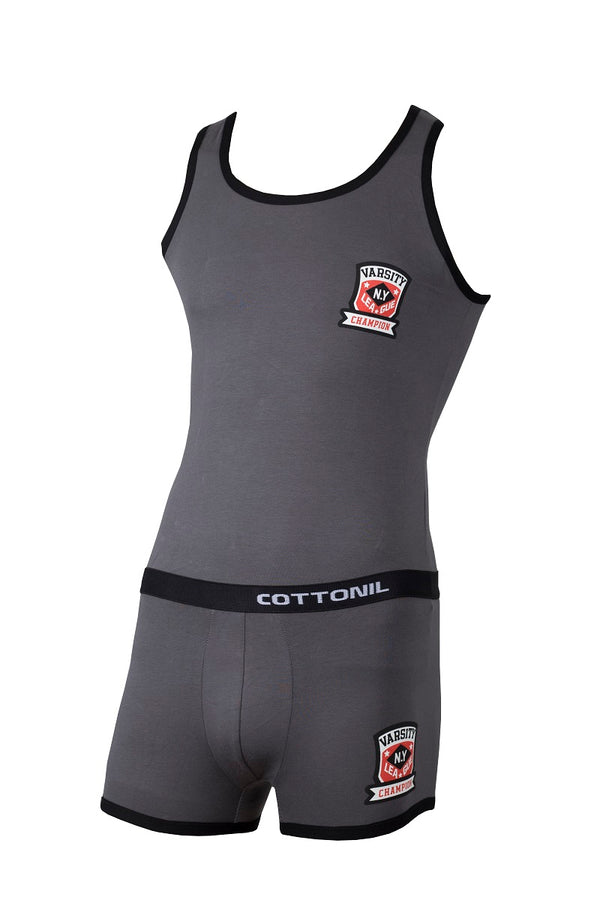 طقم ريلاكس حمالة + بوكسر - cottonilstore